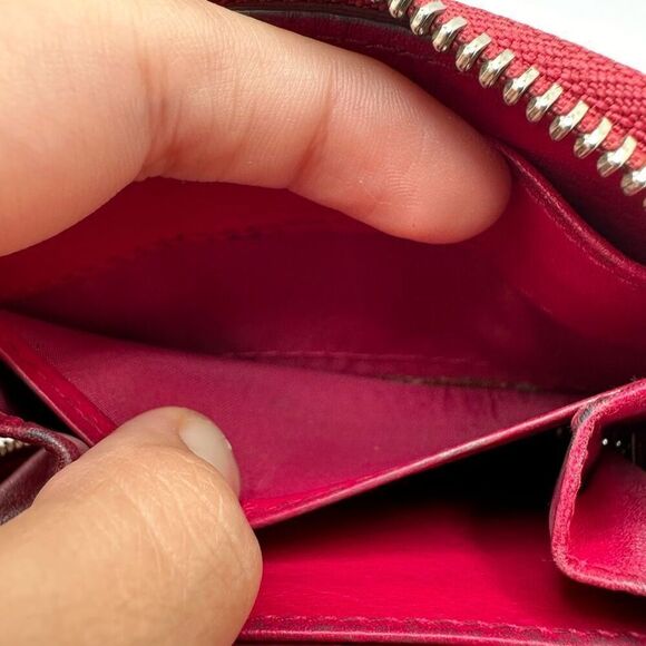 Dior Cannage Pink Patent Leather Compact Wallet Zippy Full Zip - Picture 10 of 14